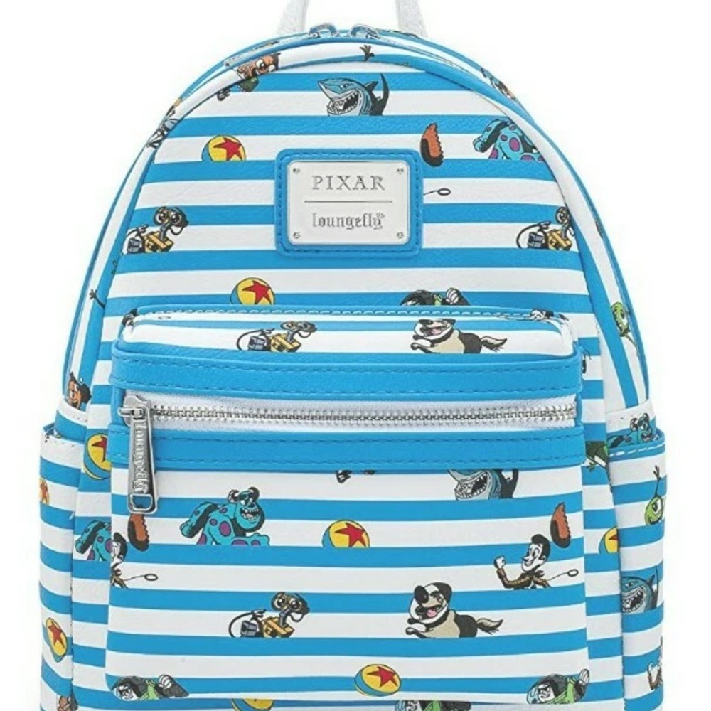 Loungefly Pixar Blue and White Character Backpack